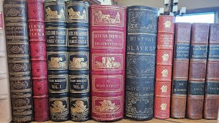 Rare Books  Leather Bindings Farming Americana Slavery [upl. by Dnalloh]