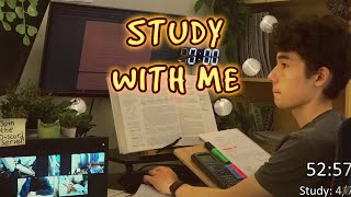 🔴LIVE 8 HOUR  Day 323  study with me Pomodoro  No music RainThunderstorm sounds [upl. by Kelleher]