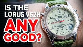 Lorus Lumibrite V52H Analogue Digital Watch Hands on Review  A field watch with a difference [upl. by Hansiain]