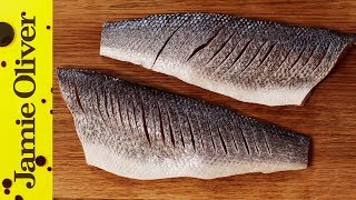 How to Fillet a Seabass  Jamie Oliver [upl. by Heinrik]