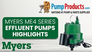 Myers ME4 Series Effluent Pump Product Highlight [upl. by Whitelaw]