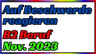 Auf Beschwerde reagieren B2 Beruf  Lesen und schreiben dtb [upl. by Ynohtnaeoj261]