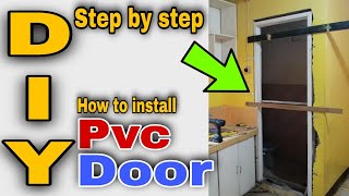 DIY How to Install PVC Door  PVC Door Installation  Paano Magkabit ng PVC Door at PVC Door Jamb [upl. by Boccaj]