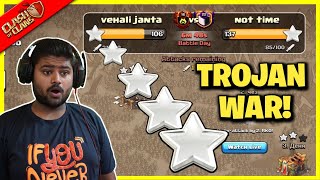 50 vs 50 Trojan War  LAST 10 MINUTES 100 ATTACKS  CLASH OF CLANS [upl. by Tnerual]