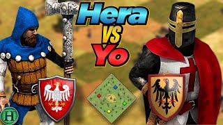 Poles vs Teutons  1v1 Runestones  vs Yo  AoE2 [upl. by Vinna]