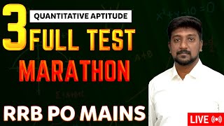 3 MAINS SECTIONAL TEST  RRB PO MAINS  MARATHON  QUANTITATIVE APTITUDE  MRKARTHIK [upl. by Kashden142]