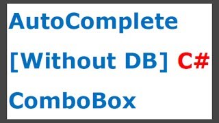 C Tutorial16 ComboBox Part5  Autocomplete text in ComboBox C Without DB [upl. by Hasan395]