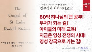 188강 슈타이너의 누가복음 강의 01  80억 하나님들의 큰 공부가 필요한 시대 부처가 되는 길 [upl. by Shurwood]