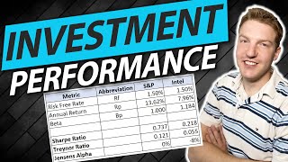 Investment Performance Evaluation in Excel Sharpe Ratio Treynor Ratio amp Jensens Alpha [upl. by Anelat]