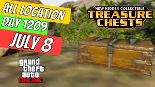 GTA Online Treasure Chest Locations July 8  DAY 1209 ON THE CAYO PERICO ISLAND [upl. by Aruasor]