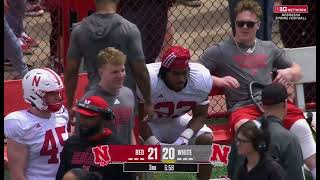 Dante Dowdell long rushing touchdown Nebraska Husker Football Spring Game 42724 [upl. by Abe942]