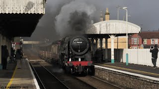 70000 Britannia Returns To The Mainline 17022022 [upl. by Ivgnout697]