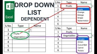 Excel Create Dependent Drop Down List Tutorial [upl. by Yenetruoc]