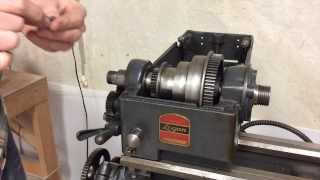 1 Spindle disassembly and serpentine conversion on a Logan Model 200 Lathe [upl. by Alvin]