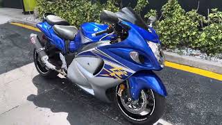 2015 Suzuki Hayabusa Blue Yoshimura Exhaust [upl. by Nwotna]