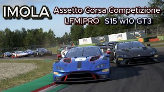 Imola Taken out Lap 1 ACC LFM PRO s15 w10 assettocorsacompetizione lfm simracing [upl. by Notnil]