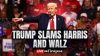 WATCH  US Elections 2024 Trump Attacks Kamala Harris and Her Running Mate Walz at Bozeman Rally [upl. by Dorweiler]