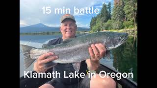 Monster trout 10 to 15lbs Klamath Lake Oregon fishing trout klamath oregon [upl. by Akeimat987]