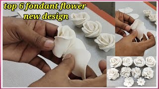 how to make fondant flower  fondant flowers for wedding cakes  fondant flowers  flower cake [upl. by Raddy]