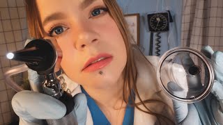 ASMR Hospital Audiologist Ear Exam  Ear Cupping Ear Cleaning [upl. by Edithe736]