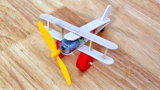 Make a cute Airplane in 3 min using popsicle ice cream sticks [upl. by Joel]