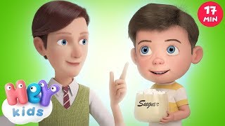 Johny Johny Yes Papa 🍬 The Best Nursery Rhymes  HeyKids [upl. by Haidabej]