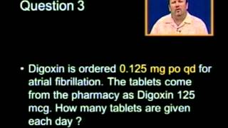 Drug Calculations Digoxin tabs [upl. by Yeleak316]