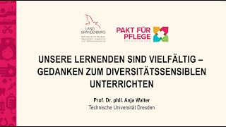 Input quotUnsere Lernenden sind vielfältig – Gedanken zum diversitätssensiblen Unterrichtenquot [upl. by Wallack946]