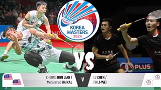 🔥R32💪Choong Hon JianMHaikal🇲🇾🆚Lu ChenPo Lewei🇹🇼KOREA MASTERS 2024 [upl. by Iveksarap]