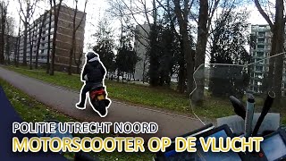 Achtervolging motorscooter door politie Utrecht Noord [upl. by Lal]