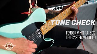 TONE CHECK Fender Vintera 50s Telecaster Modified Guitar Demo  NO TALKING [upl. by Oeak]