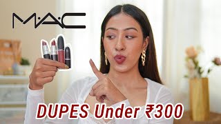 10 Best MAC Lipstick Dupes under ₹300 in India  Starting at ₹80 [upl. by Cutlip600]