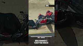 Mike Harmons terrifying wreck 😳 NASCAR crash bristol [upl. by Winou257]