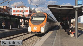 Rodalies Barcelona  Badalona R1  Renfe Civia  447  2016 [upl. by Erodasi]