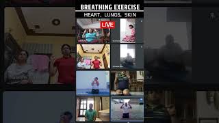 Breathing Exercises for lungs heart skin yoga motivation lungs heart skindisease [upl. by Smoht]