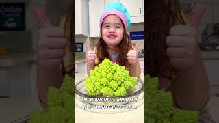 ROASTED ROMANESCO BY CHEF LIS  FOOD VIDEOS FOR KIDS AND ADULTS  FUNNY TODDLER [upl. by Aneleiram441]