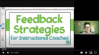 Feedback Strategies for Instructional Coaches  How to Give Teachers Feedback They Will Want to Use [upl. by Initirb9]