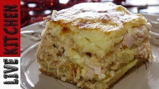 Πατάτες Ογκρατέν  Potato Gratin Recipe  Live Kitchen [upl. by Leuqer950]