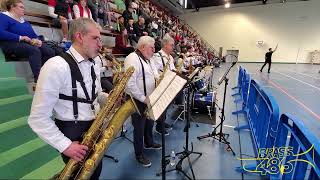 Basket animation match Soissons vs Compiègne  Orchestre fanfare Brass 486  Aisne Oise Marne [upl. by Martguerita]