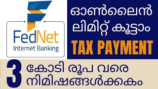 Limit EnhancementFEDNETTax Payment3 കോടി രൂപ വരെ tax അടക്കാൻ fednetfederal [upl. by Dianemarie566]