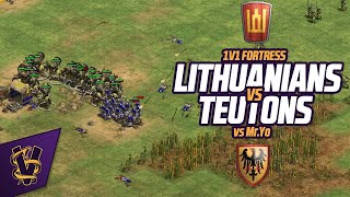 1v1 Fortress vs Yo  Lithuanians vs Teutons [upl. by Maggs623]