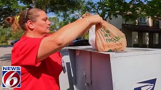 ‘Stamp Out Hunger’ Letter carriers deliver donations in nation’s largest 1day food drive [upl. by Ardnasirhc268]