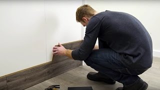 How to Horizontally Install Pergo Laminate Flooring On Your Walls [upl. by Nekial]