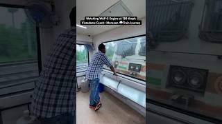 Watching WAP5 Engine at 130 Kmph Raining Outside 🤩 Monsoon Train Journey [upl. by Aklog]