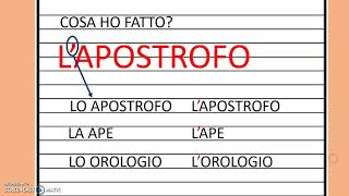 APOSTROFO SPIEGAZIONE  CLASSE SECONDA [upl. by Sammy]