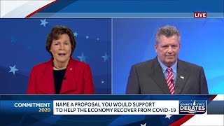 2020 NH US Senate debate How to help the economy recover from COVID19 [upl. by Ayiram]