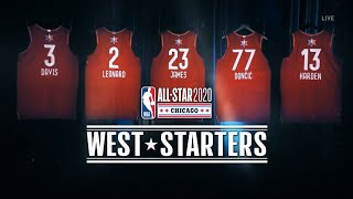 2020 NBA AllStar Game  West  Captains amp Starters Announcement [upl. by Oika786]