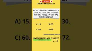 Questão de Lógica  Raciocínio Lógico  Matemática Básica concurso raciociniologico obmep enem [upl. by Judas]