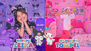 LEIKA KAMAR KUROMI VS TOMPEL MY MELODY 😍 DEKORASI KAMAR SERBA SANRIO [upl. by Ayhtin]