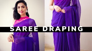 How beginners can drape a Saree in 6 Easy Steps [upl. by Dorise469]